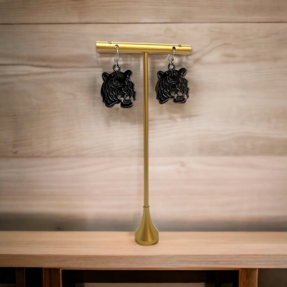 Embrace Elegance: Gold Dangle Tiger Earrings 🐅✨ NWT - Picture 3 of 6